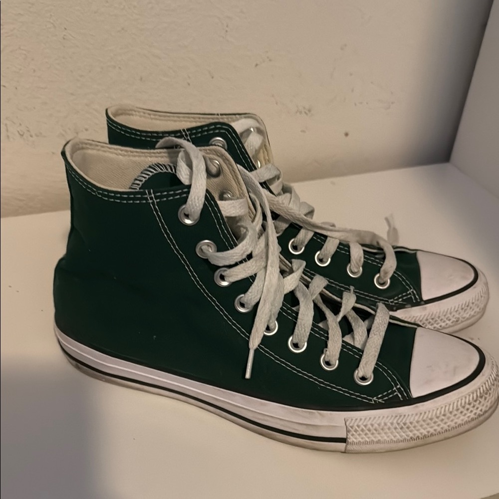 Dark Green High-Top Converse
